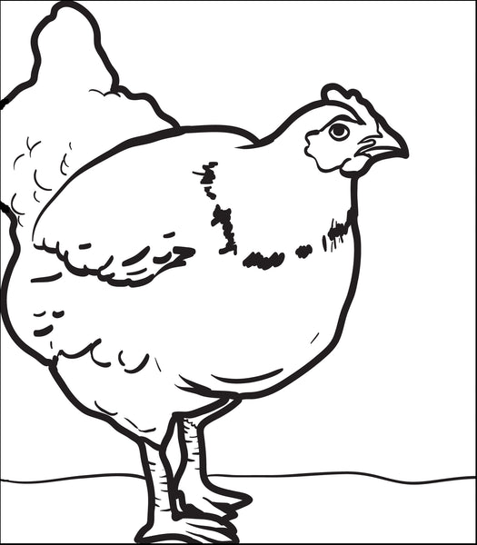 Printable Plump Chicken Coloring Page for Kids – SupplyMe