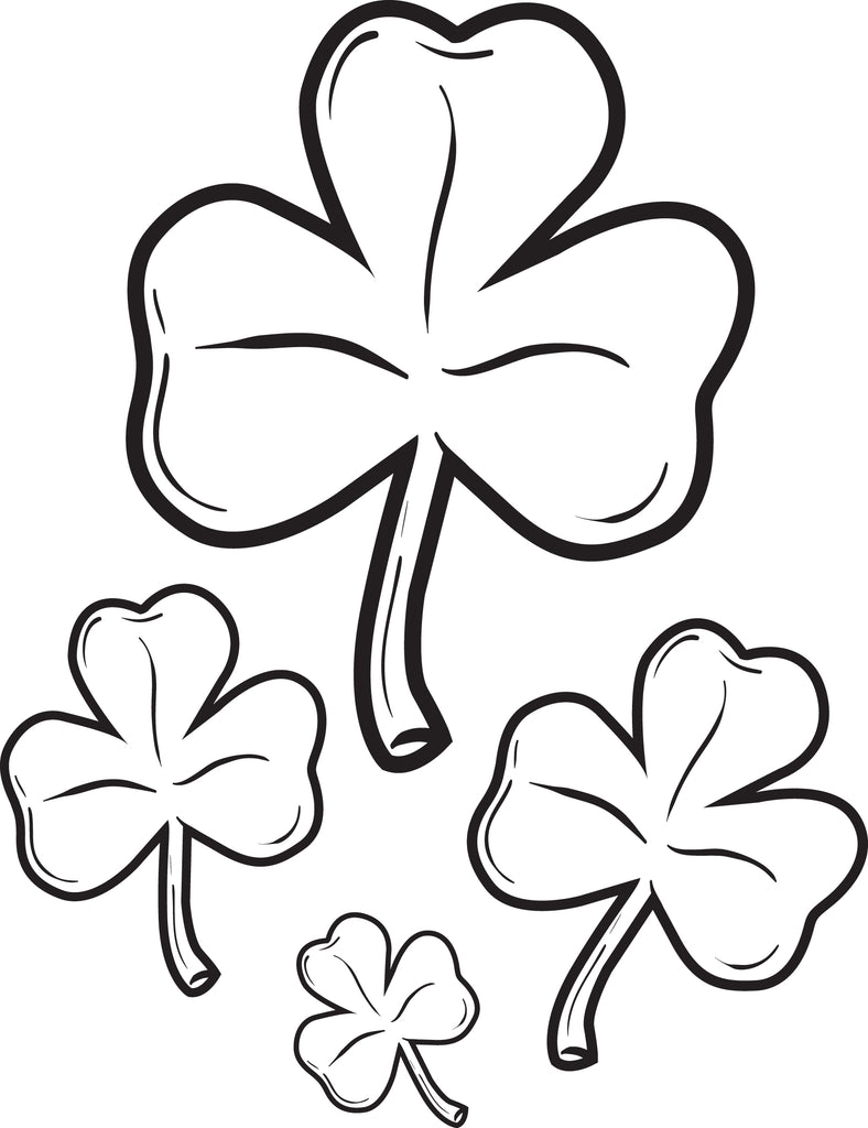 845 Animal Shamrock Printable Coloring Page for Kindergarten