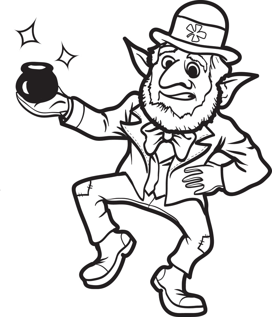 Printable Leprechaun Coloring Page for Kids 9 SupplyMe