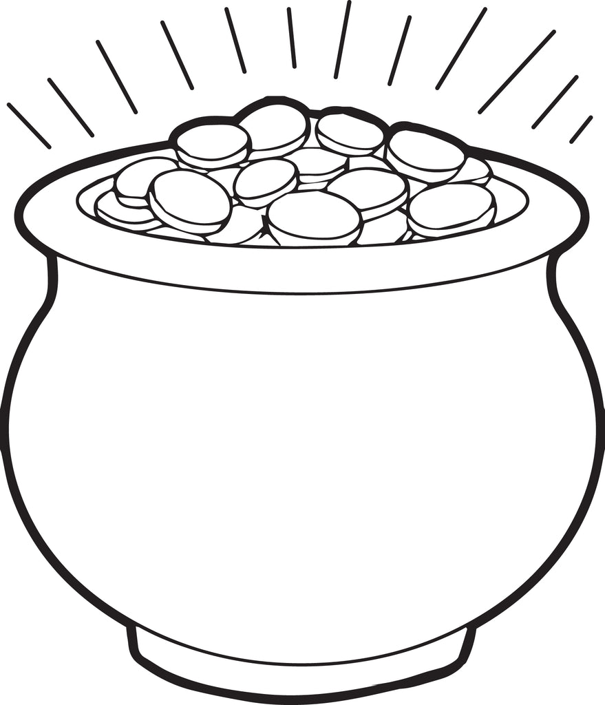 Download Printable Pot of Gold Coloring Page for Kids - SupplyMe
