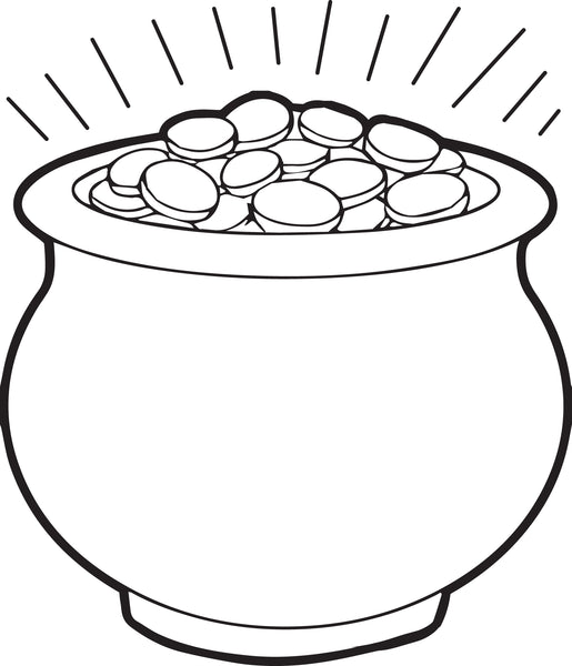 Printable Pot of Gold Coloring Page for Kids SupplyMe