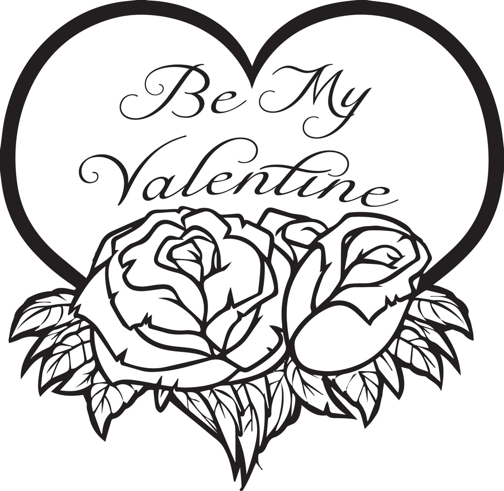 Download Printable Be My Valentine Coloring Page for Kids - SupplyMe