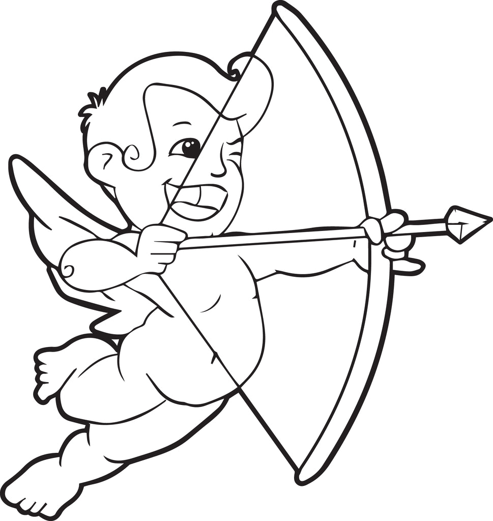 FREE Printable Cupid Coloring Page for Kids 2 SupplyMe