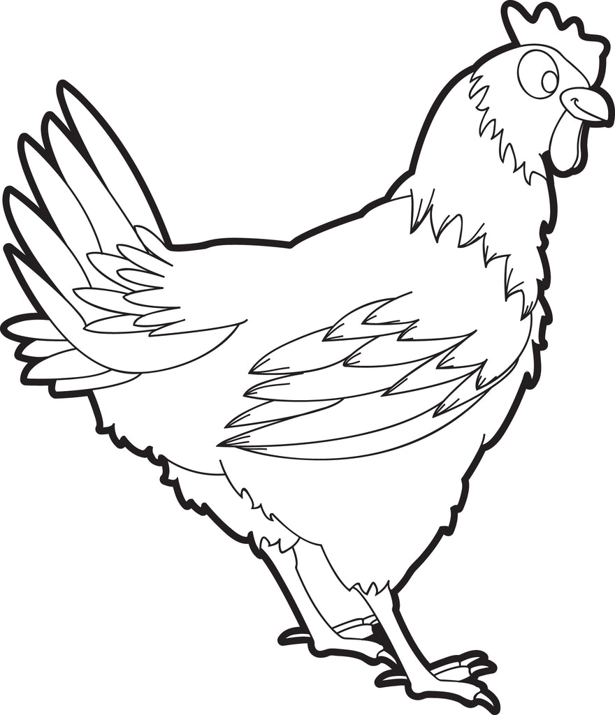 Download Printable Chicken Coloring Page for Kids - SupplyMe