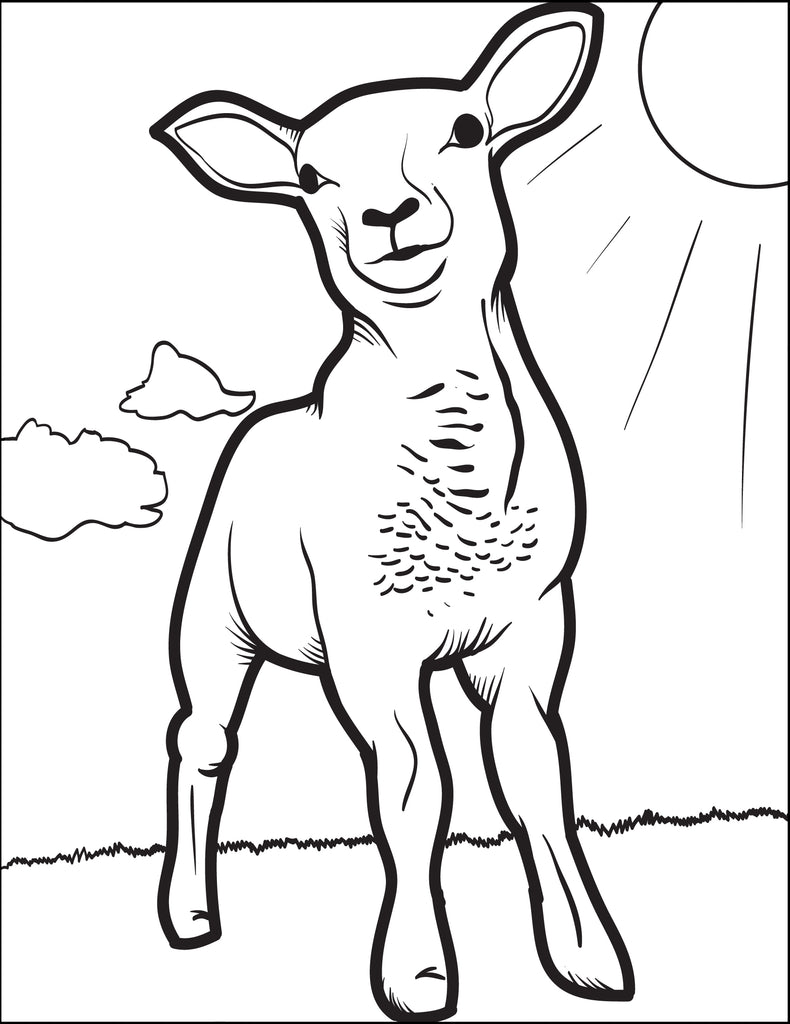 Lamb Coloring Page #2