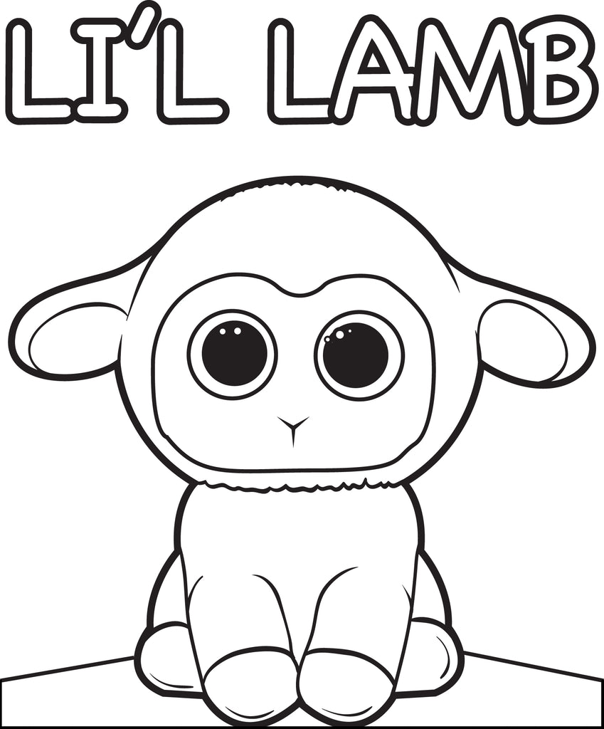 704 Simple Lamb Coloring Page for Kids