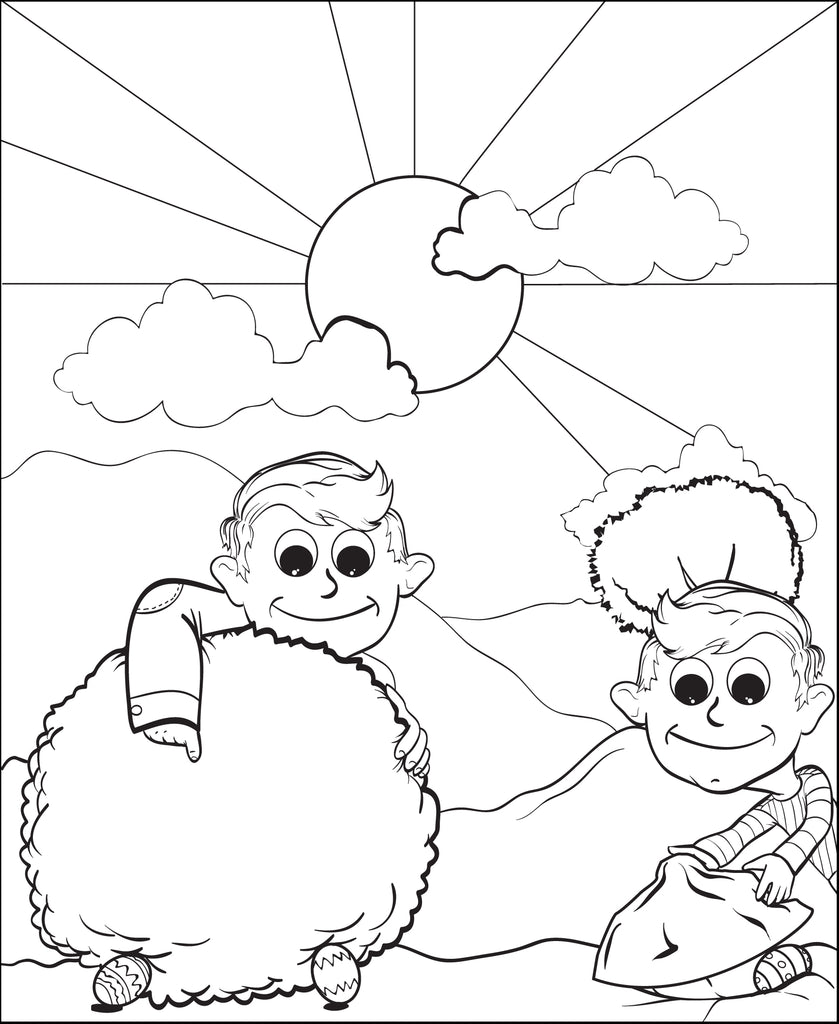 Easter Egg Hunt Coloring Page