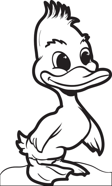 Free, Printable Cartoon Baby Duckling Coloring Page for Kids – SupplyMe