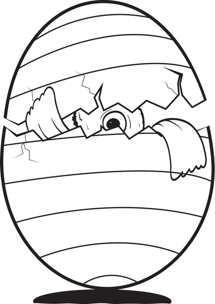 Download Hatching Chicken Egg Printable Coloring Page for Kids ...