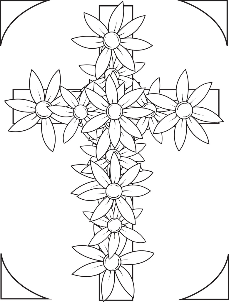 coloring pages crosses