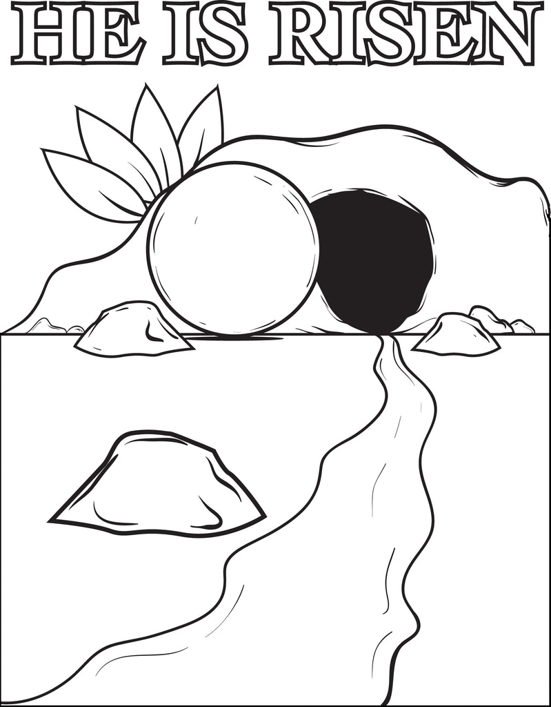 The Resurrection Of Jesus Christ Printable Coloring Page For Kids Supplyme