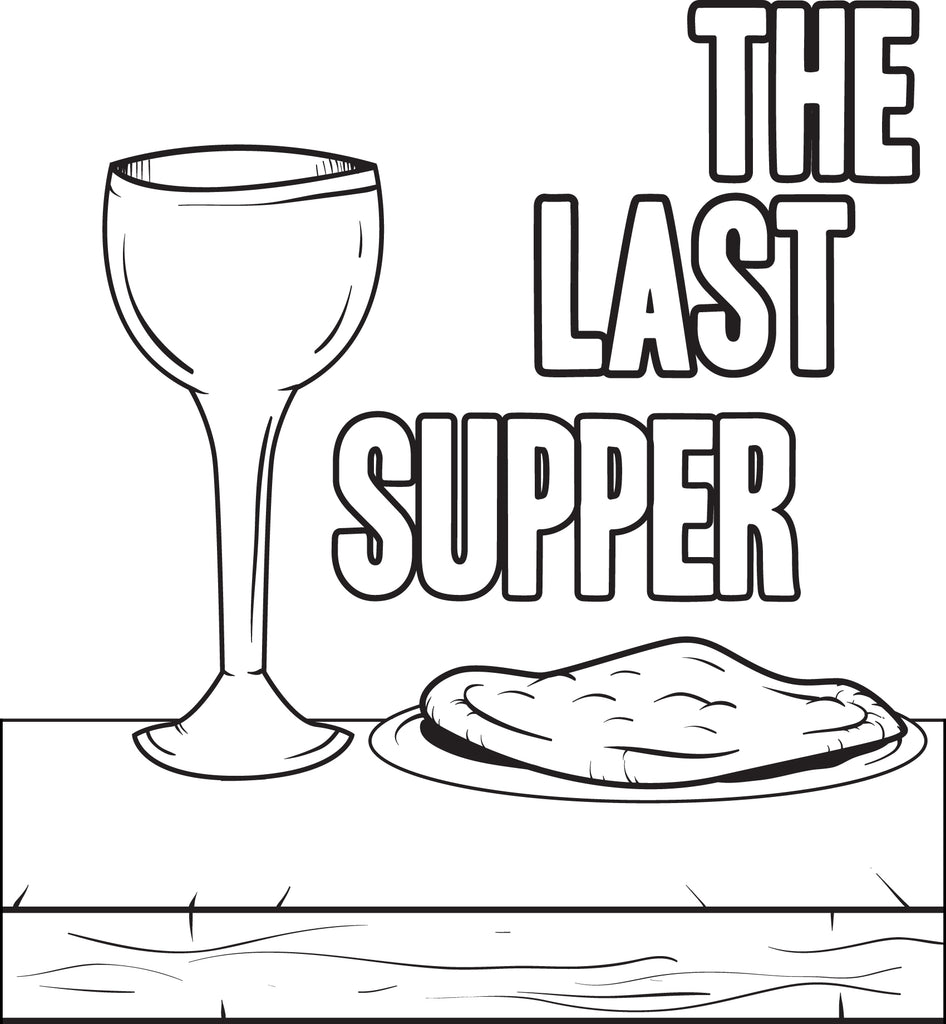 Printable The Last Supper Coloring Page for Kids SupplyMe