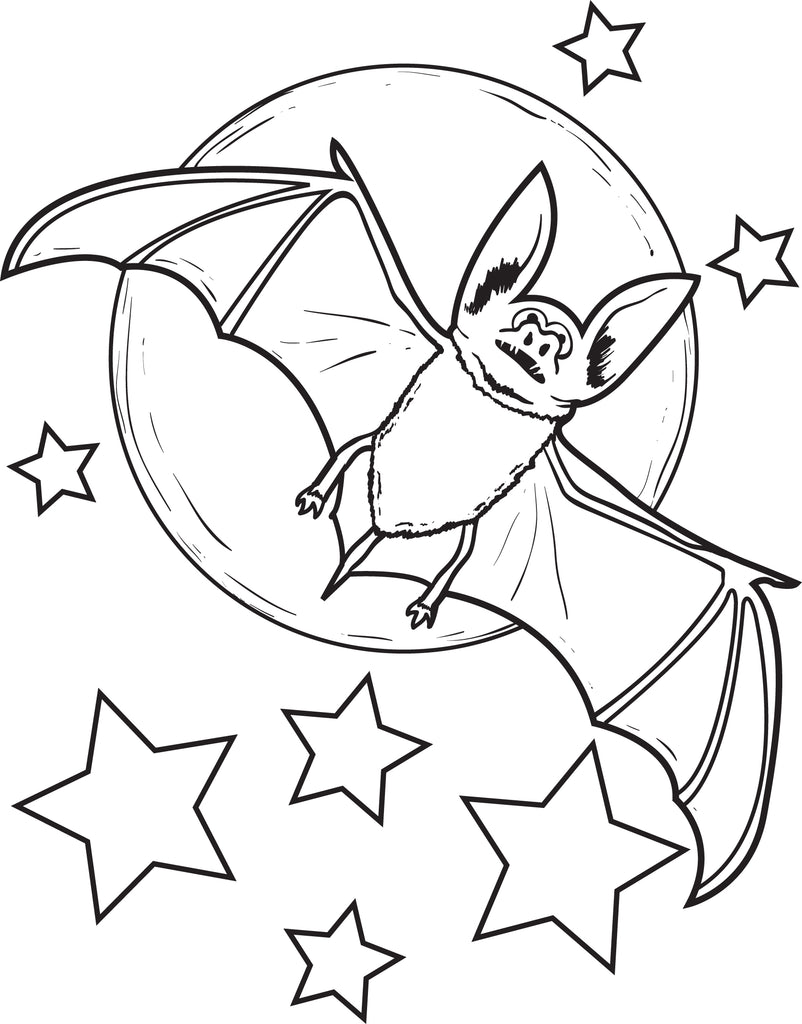 FREE Printable Bat Coloring Page for Kids 2 SupplyMe