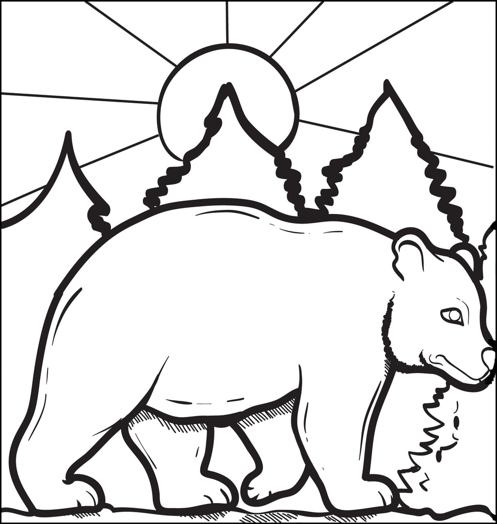 FREE Printable Bear Coloring Page for Kids – SupplyMe