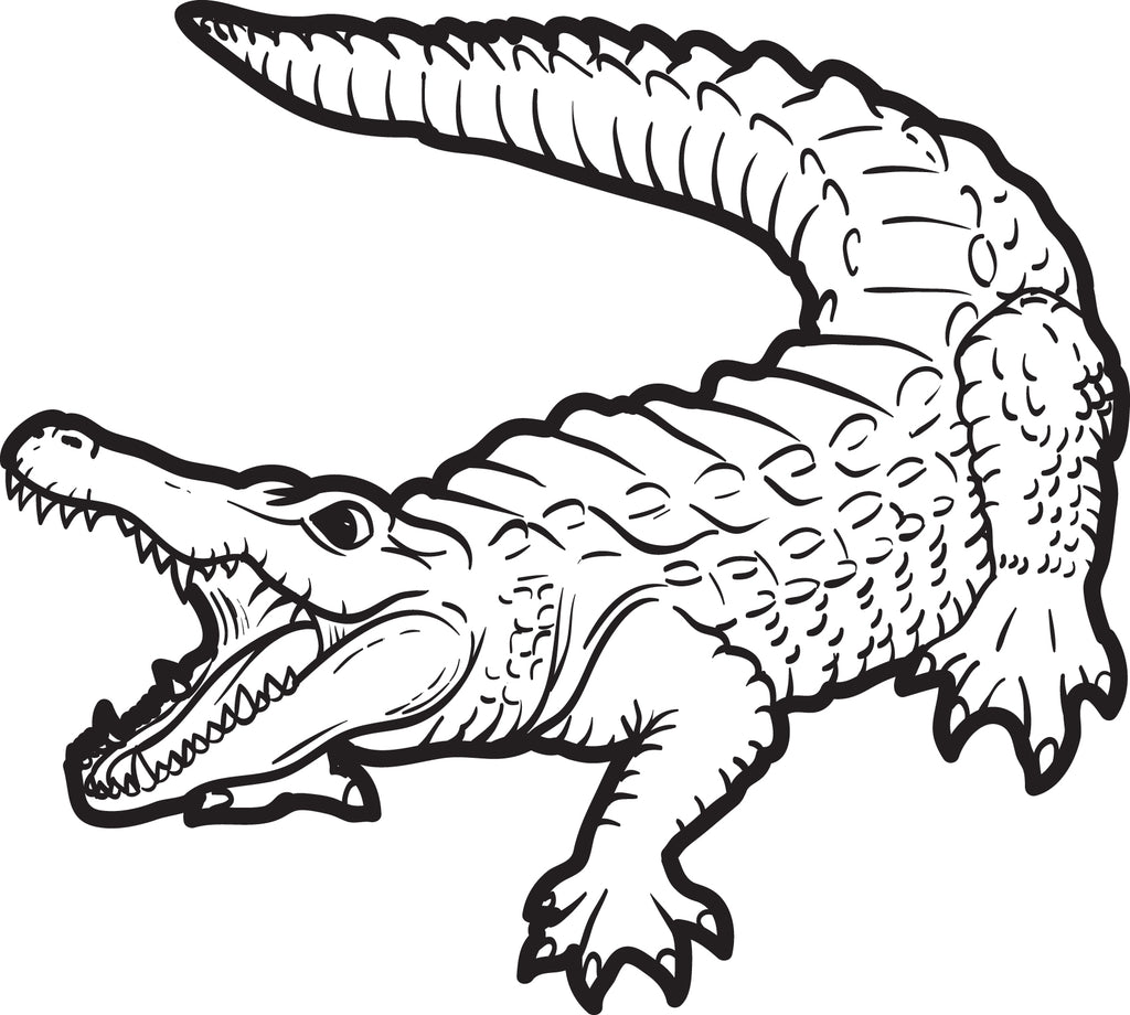 Printable Alligator Coloring Page for Kids #2 SupplyMe