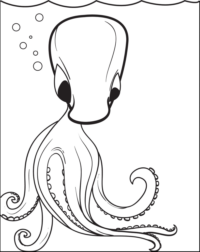 Octopus Coloring Page #3