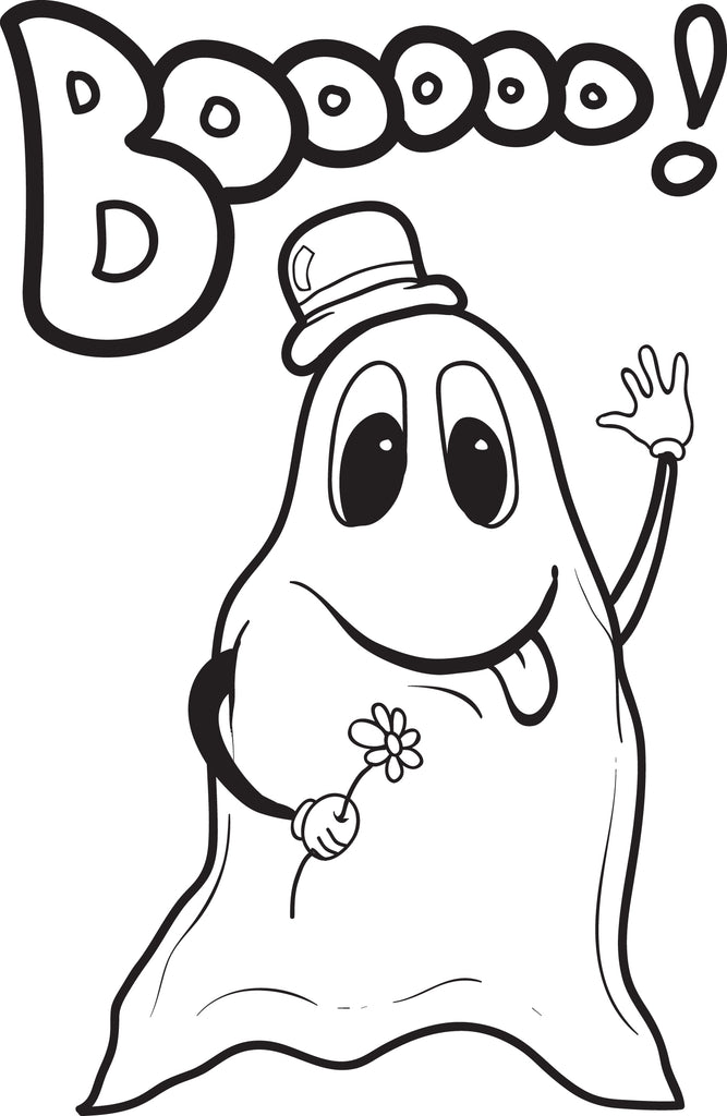 FREE Printable Ghost Coloring Page for Kids