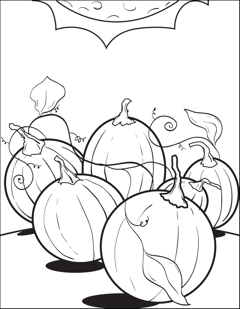 FREE Printable Pumpkin Patch Coloring Page for Kids