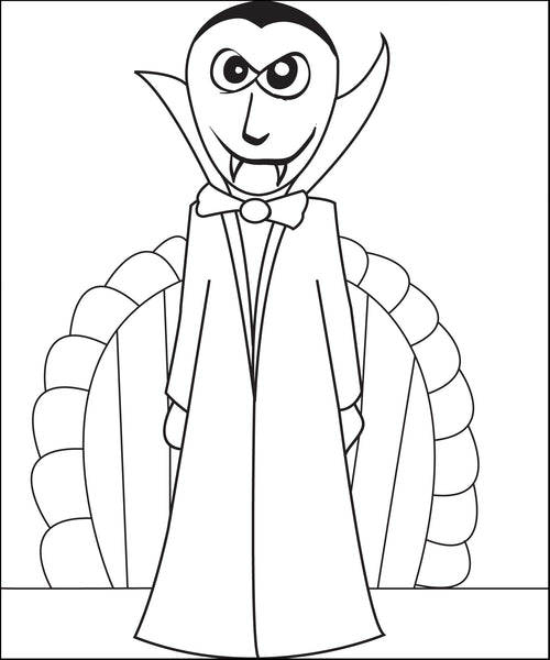 Download Free, Printable Vampire Coloring Page for Kids #2 - SupplyMe