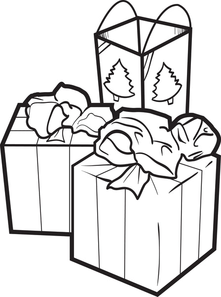 Download Printable Christmas Presents Coloring Page for Kids #3 - SupplyMe