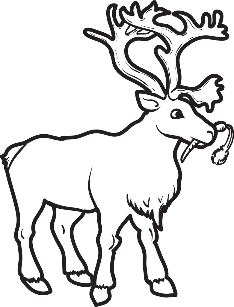 Printable Reindeer Coloring Page for Kids #2 – SupplyMe