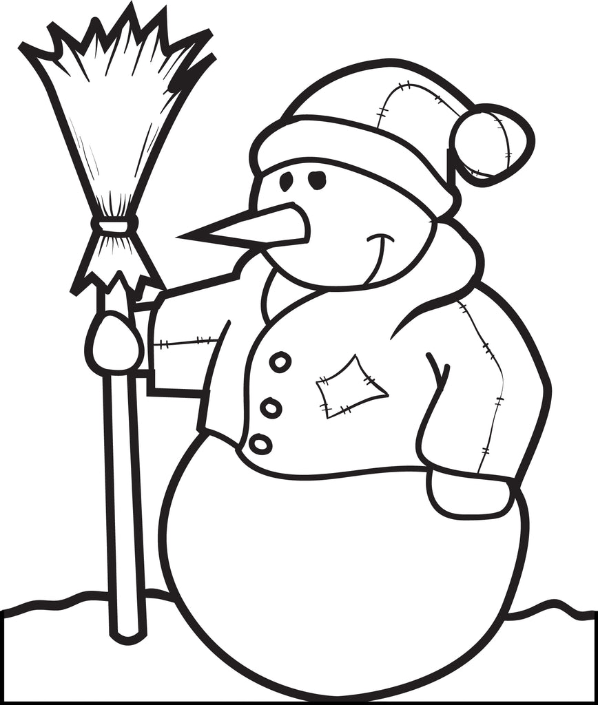 Download FREE Printable Snowman Coloring Page for Kids #5 - SupplyMe