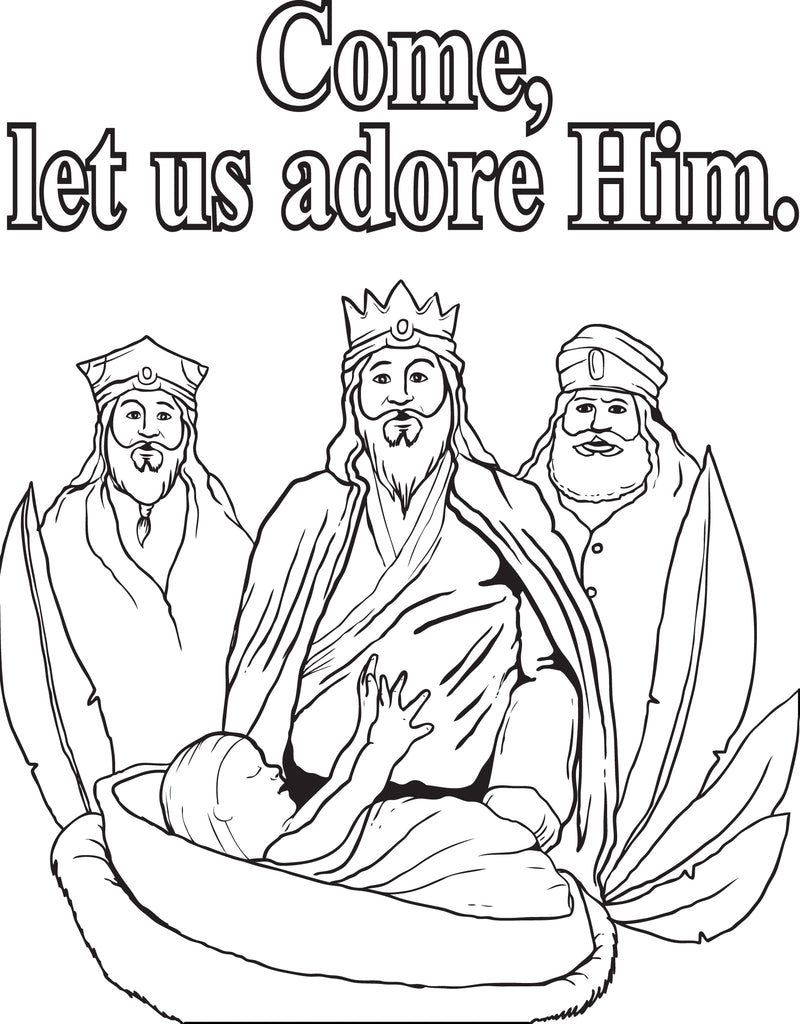 Printable Three Wise Men Coloring Page for Kids – SupplyMe