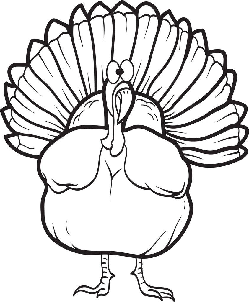 Download Printable Turkey Coloring Page for Kids #16 - SupplyMe