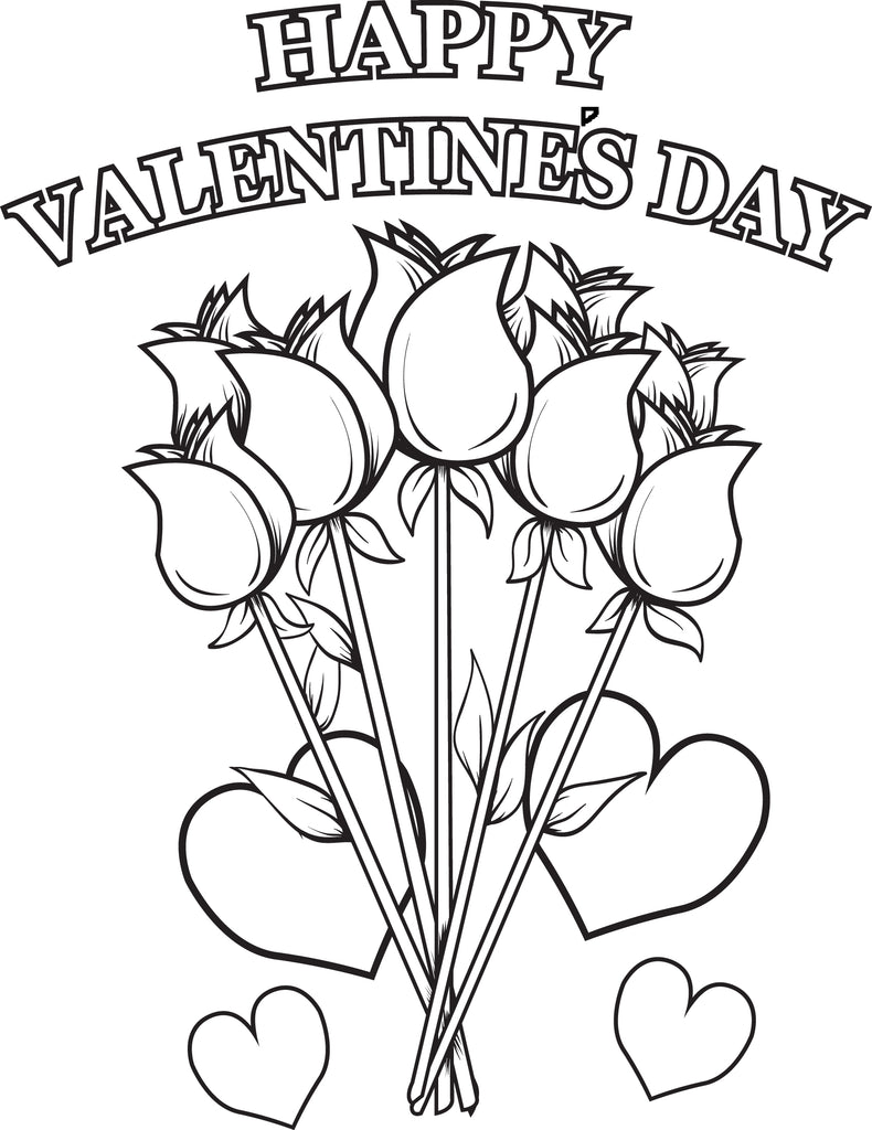 Happy Valentines Day To Parents Coloring Page Printable Number