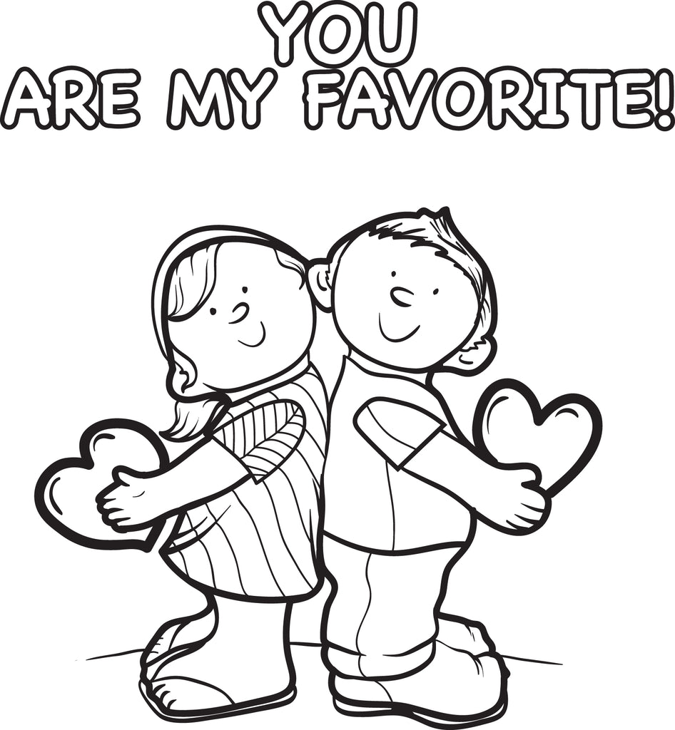 Valentine's Day Couple Coloring Page #2