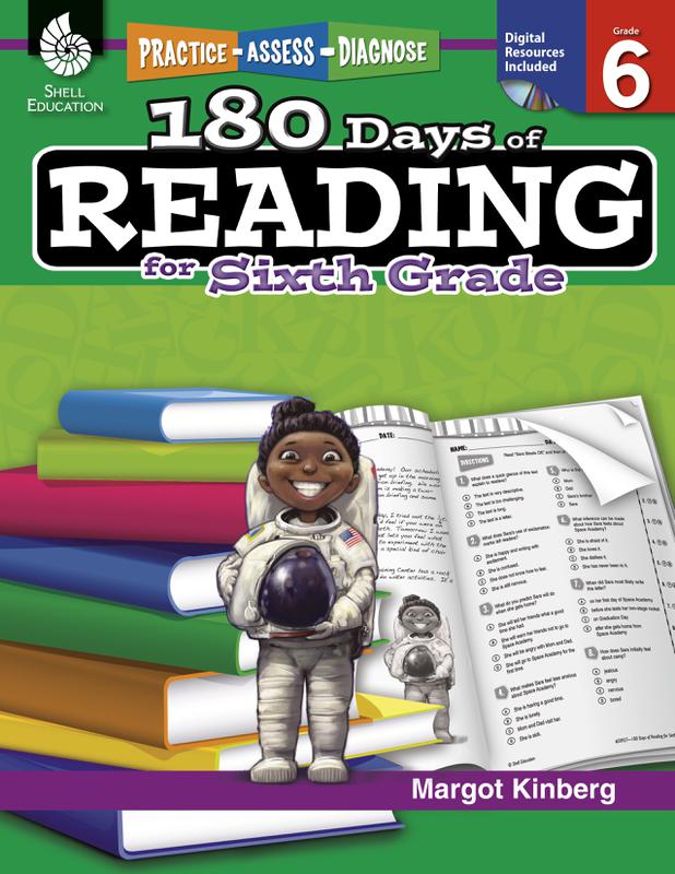 Shell Education 180 Days Of Reading Book For Sixth Grade