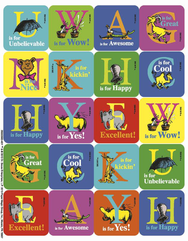 Dr. Seuss ABC Theme Stickers | EU-655056 – SupplyMe