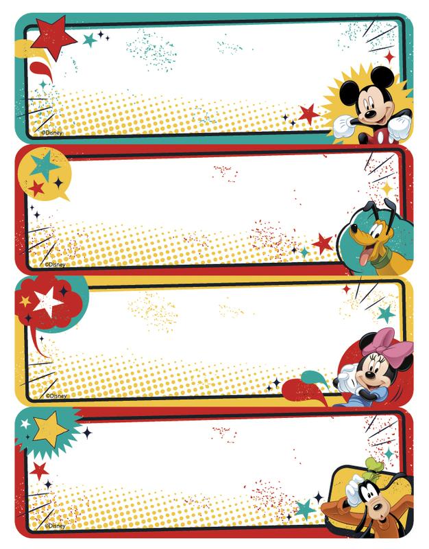 eureka mickey mouse label stickers eu 656140 supplyme