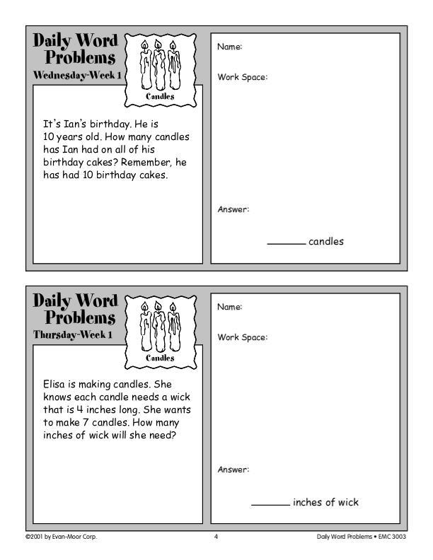 evan moor daily word problems grade 4 pdf