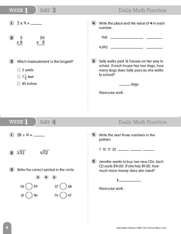 evan moor daily math practice grade 3 pdf