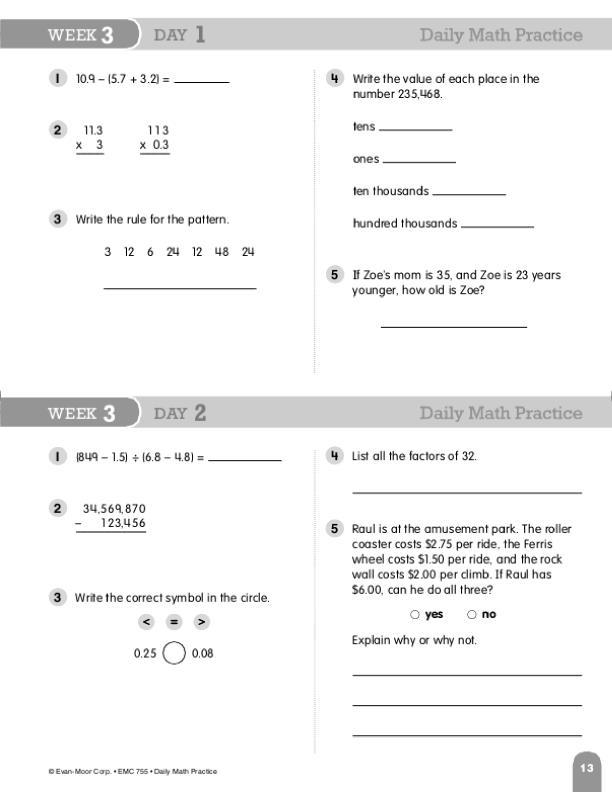 evan moor daily math practice grade 3 pdf