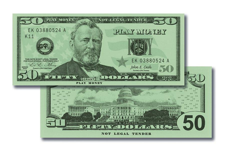 Learning Advantage $50 Bills Set (50) | CTU7503 – SupplyMe