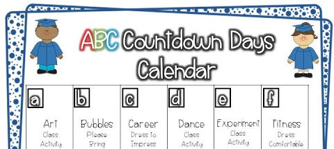 End of the Year ABC Countdown Calendar SupplyMe