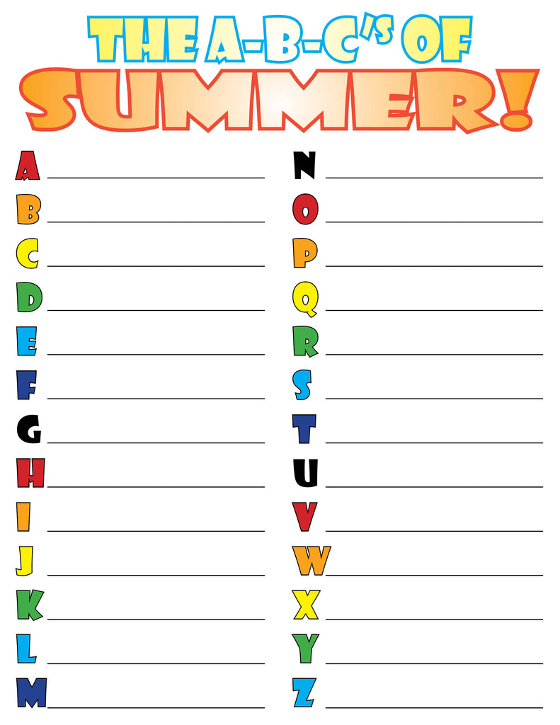 "What I Did This Summer" Printable Back-to-School ...