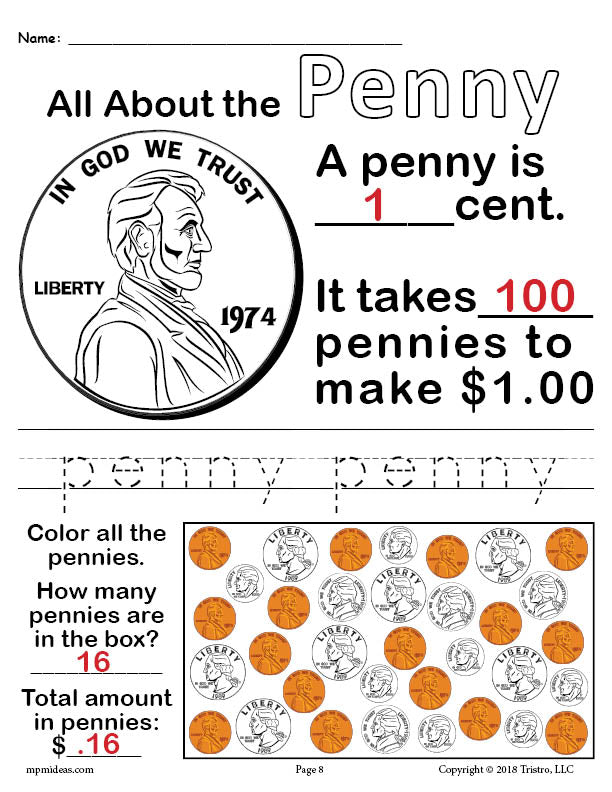 all about coins 4 free printable money worksheets supplyme