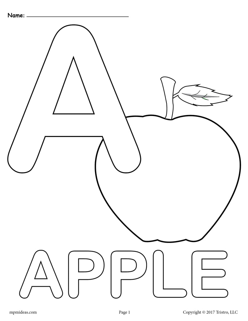 Uppercase Letter A Coloring Page