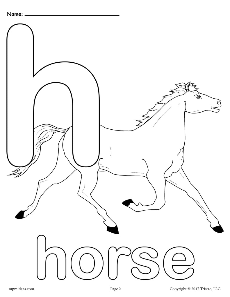 Download Letter H Alphabet Coloring Pages - 3 FREE Printable Versions! - SupplyMe