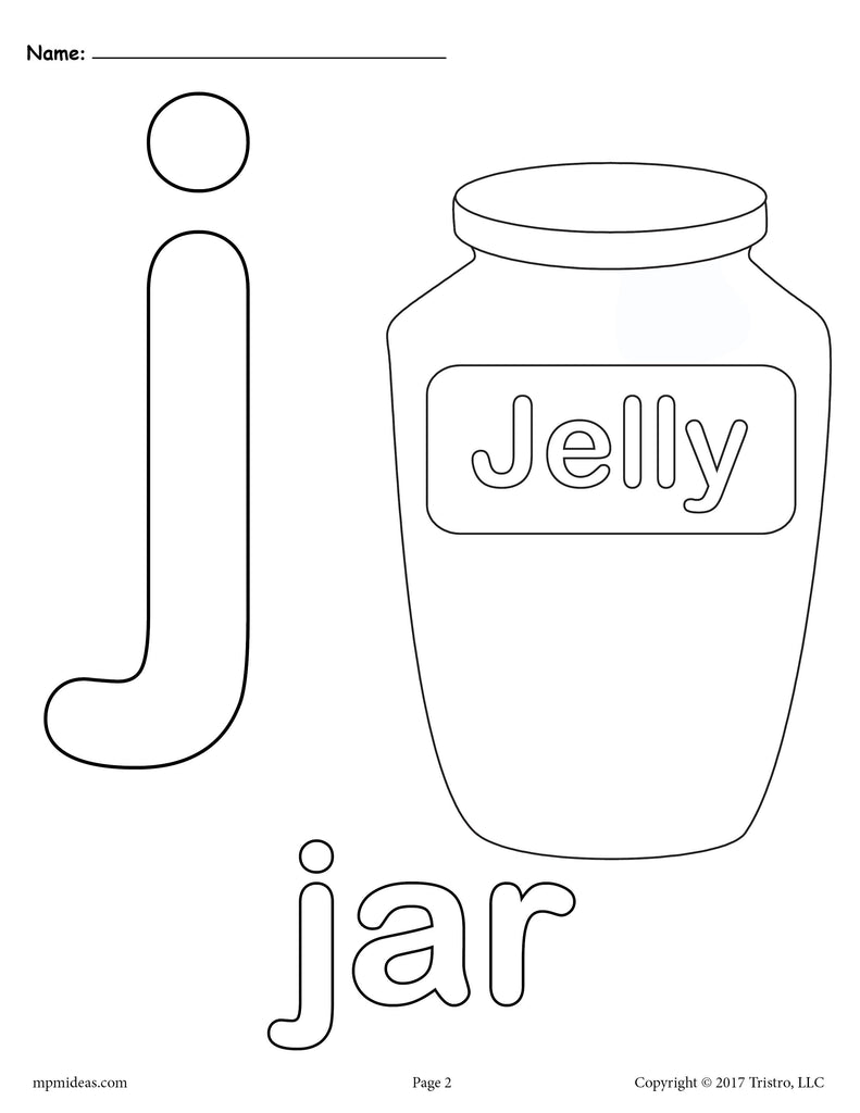 Download Letter J Alphabet Coloring Pages - 3 FREE Printable Versions! - SupplyMe