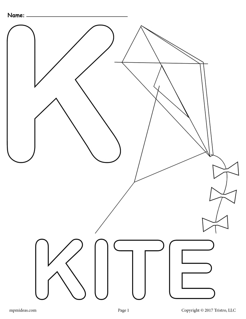 Download Letter K Alphabet Coloring Pages - 3 FREE Printable ...