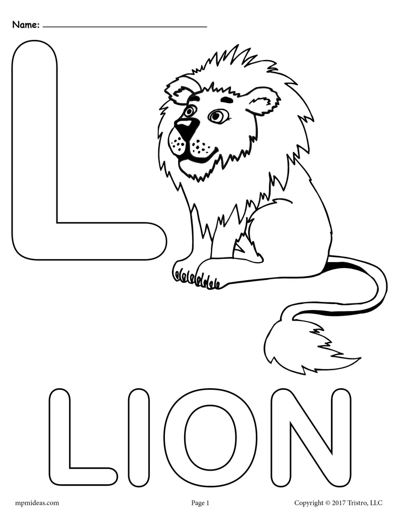 Letter L Alphabet Coloring Pages - 3 FREE Printable Versions! – SupplyMe