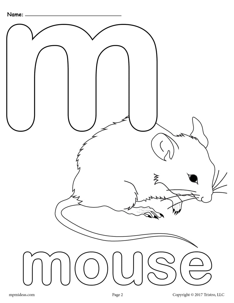 Letter M Alphabet Coloring Pages - 3 FREE Printable Versions! – SupplyMe