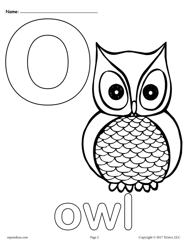 Letter O Alphabet Coloring Pages - 3 FREE Printable Versions! – SupplyMe