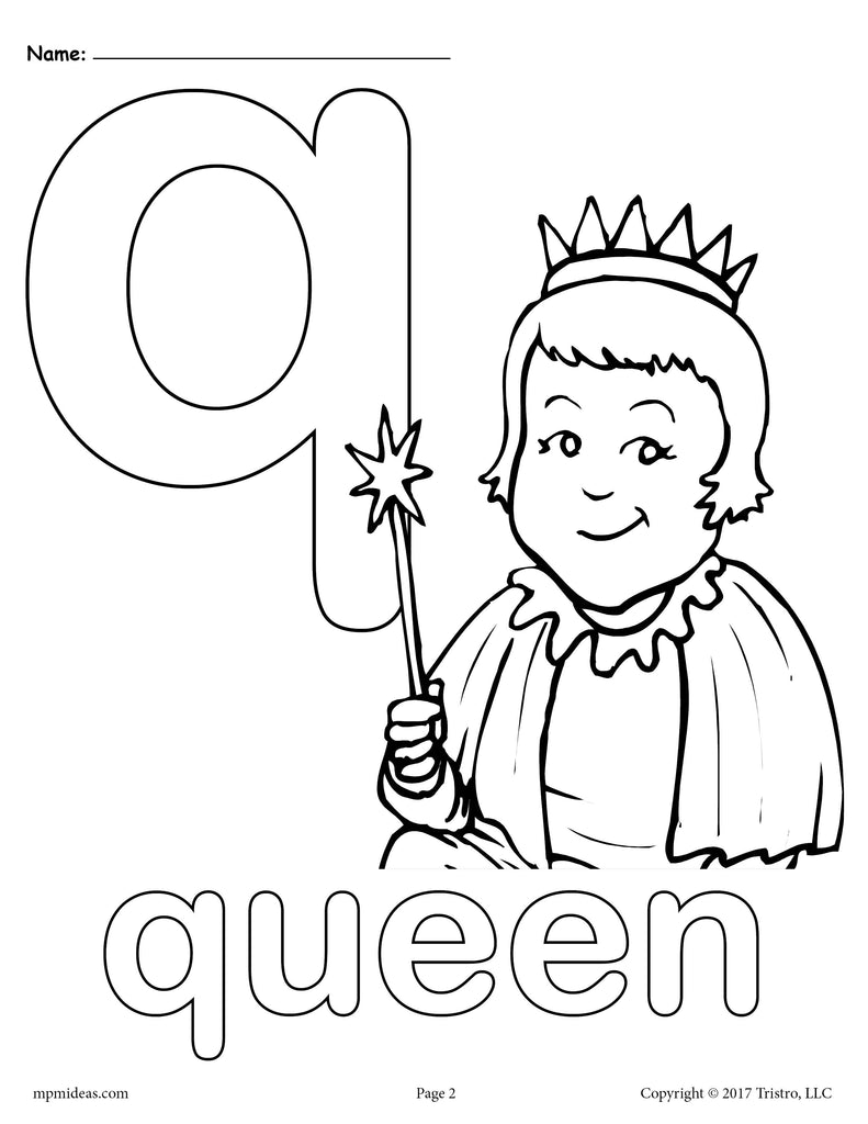 Download Letter Q Alphabet Coloring Pages - 3 FREE Printable ...