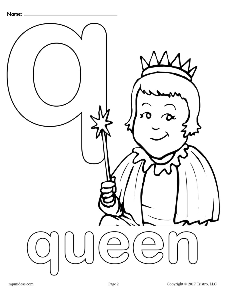 Download Letter Q Alphabet Coloring Pages - 3 Printable Versions ...