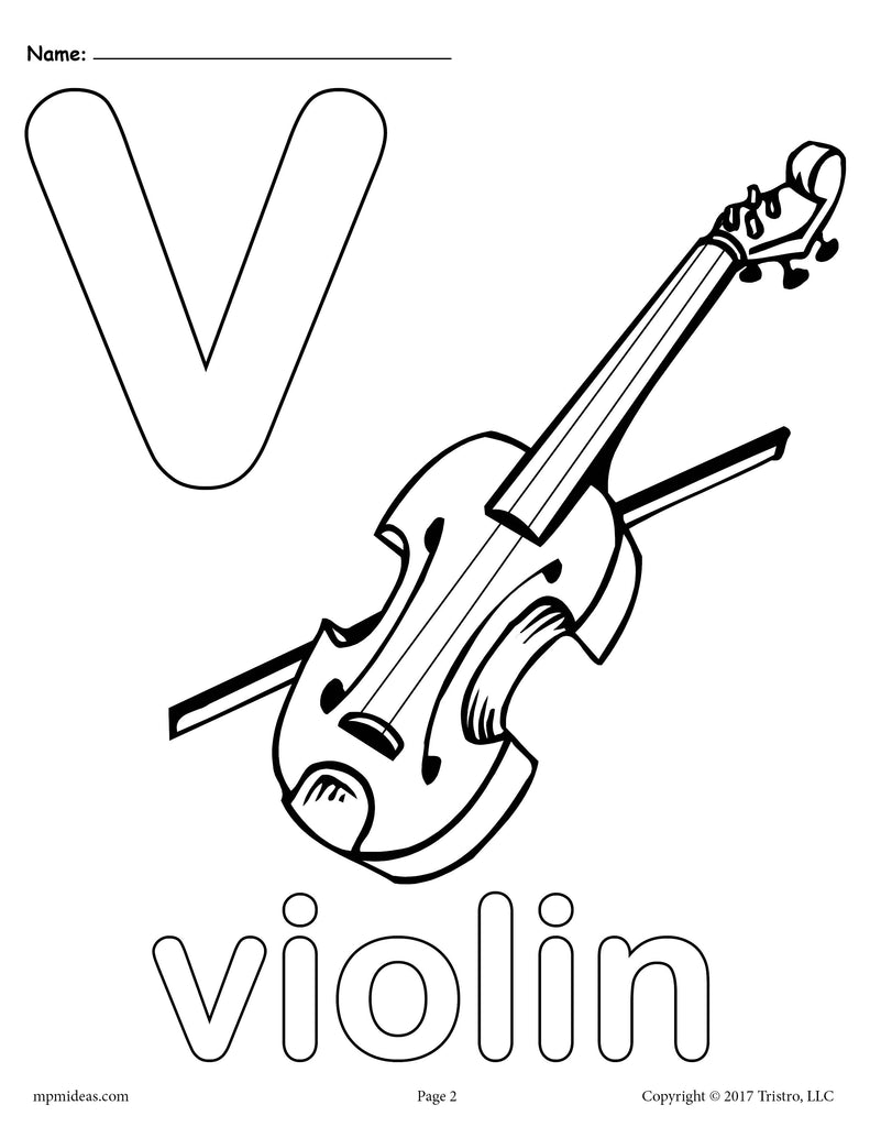 Download Letter V Alphabet Coloring Pages - 3 FREE Printable ...